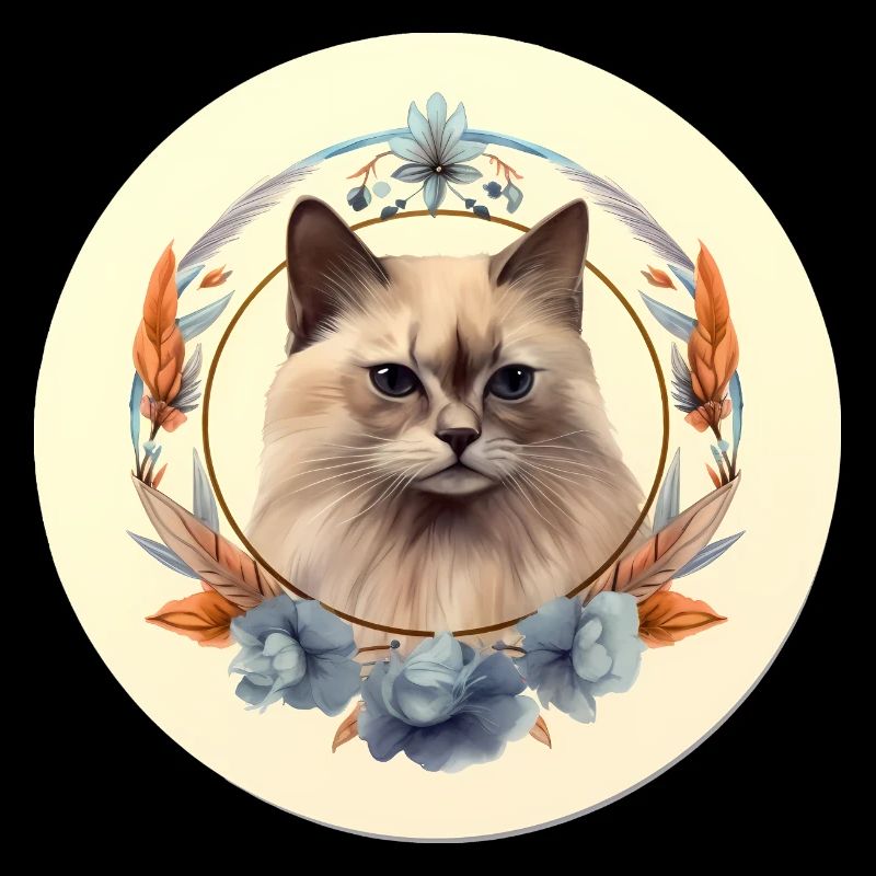 Burmesische Katze Boho Elemente, Katzen