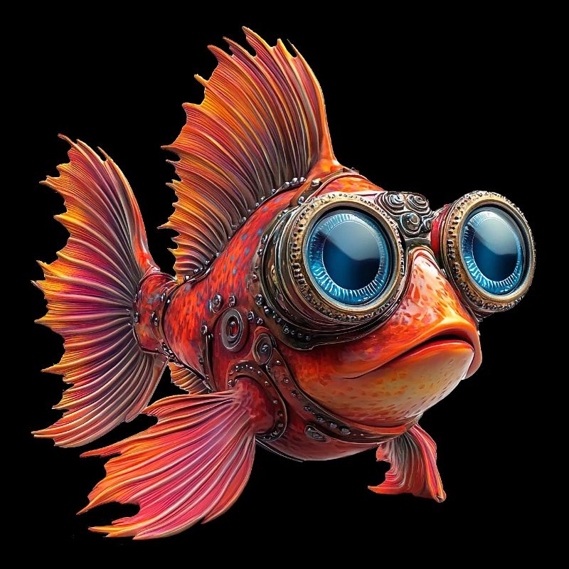 Drôle de poisson en combinaison de plongée