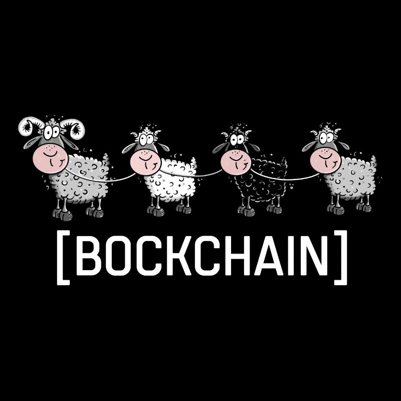 Bockchain - Blockchain Funny Sheep Computer Scientist