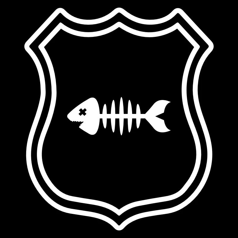 Fisch Wappen Knochen Gräte