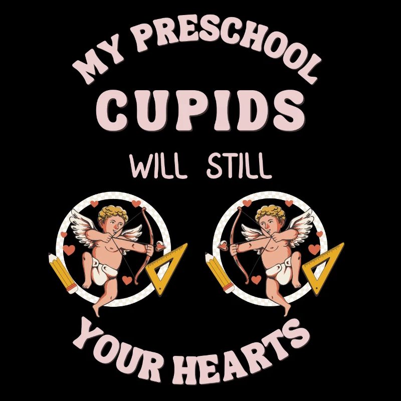 Professeur de la Saint-Valentin à l’école maternelle Cupidons volent des coeurs