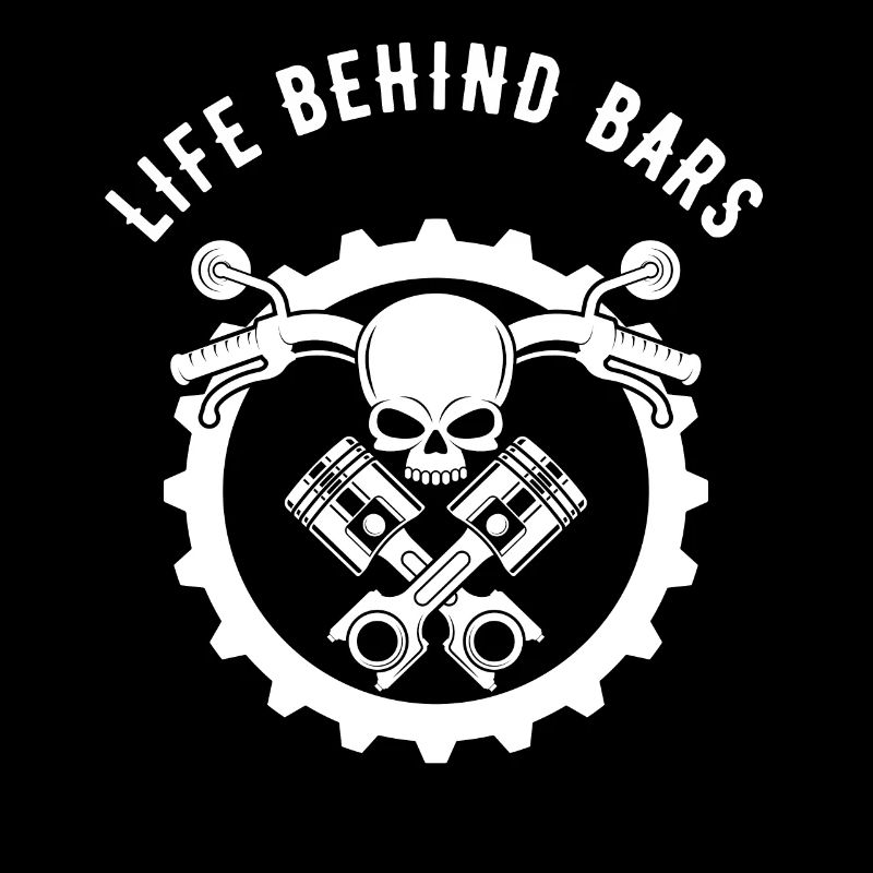 Leben hinter Gittern Skeleton-Motorradrennen