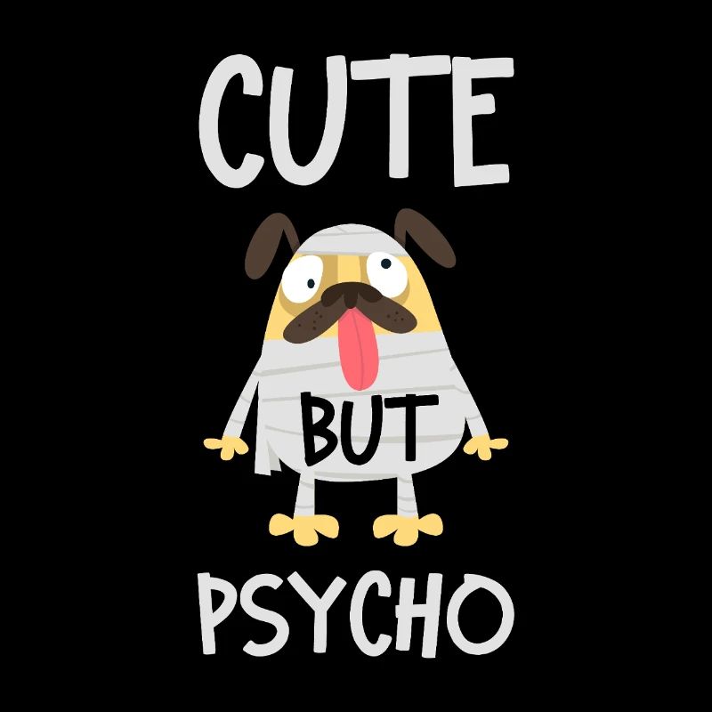 Cute Crazy Mummies Pug Halloween Funny