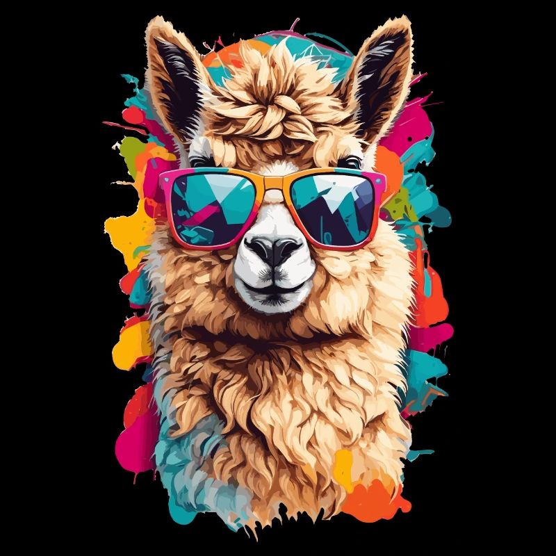 Lama cool: Beastly mignon avec des lunettes de soleil