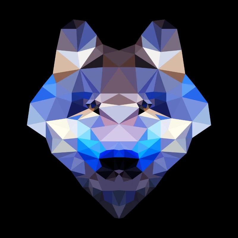 Beautiful Wolf polygon design
