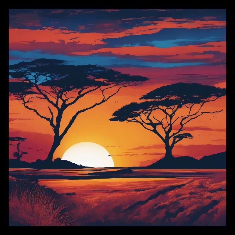 Afrika Steppe und Tiere