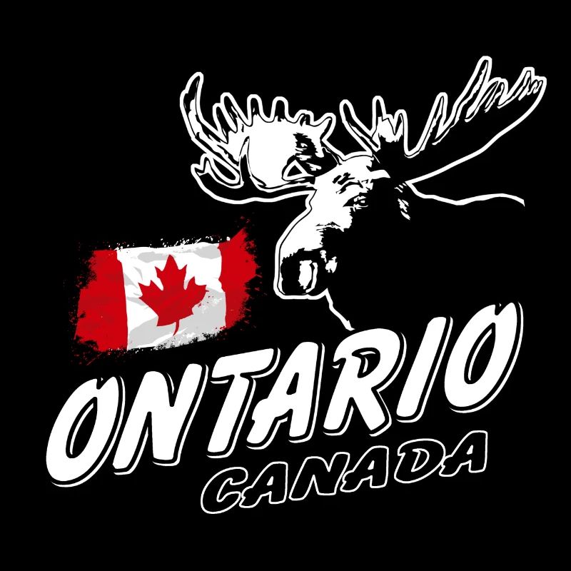 Ontario - Moose & Flag