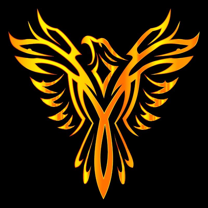 Oiseau phoenix aile de feu