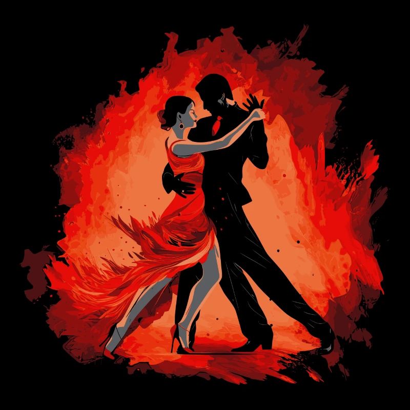 Tango dancing couple