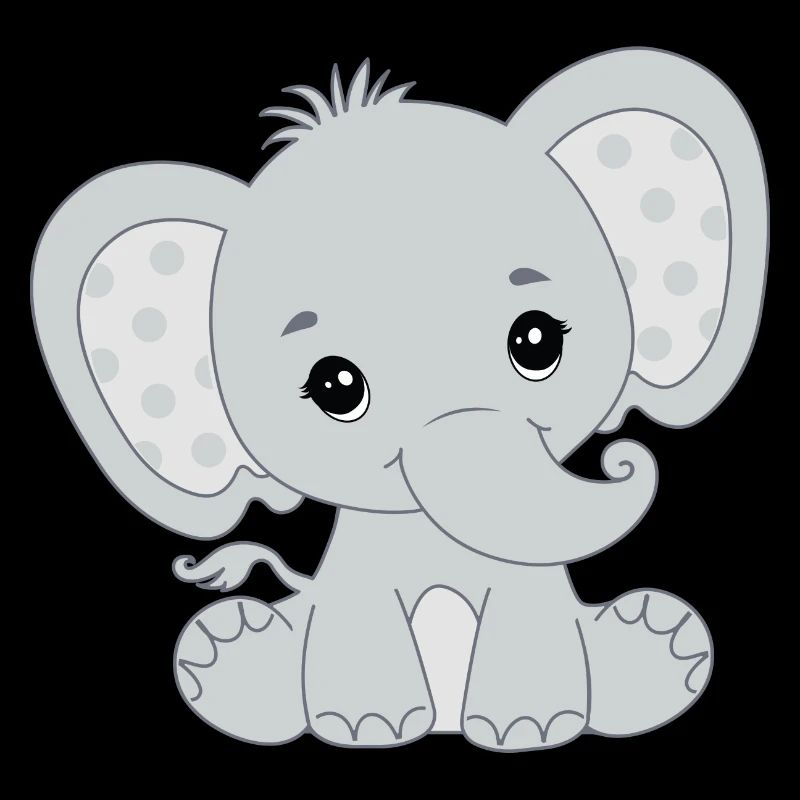 Bébé Éléphant Drôle de doux T-shirt idée cadeau