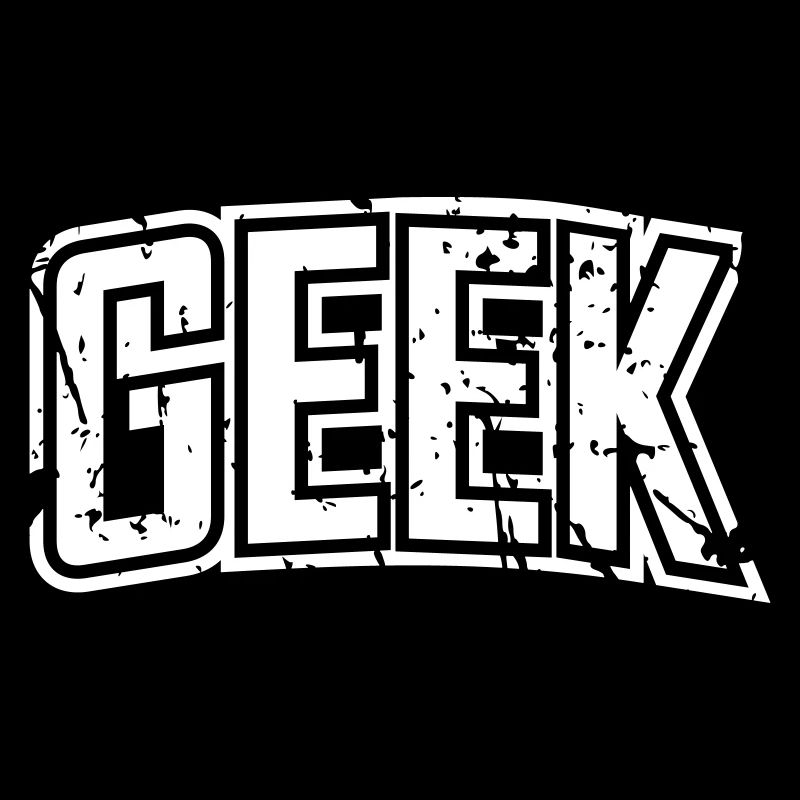 Geek vintage distressed lettering