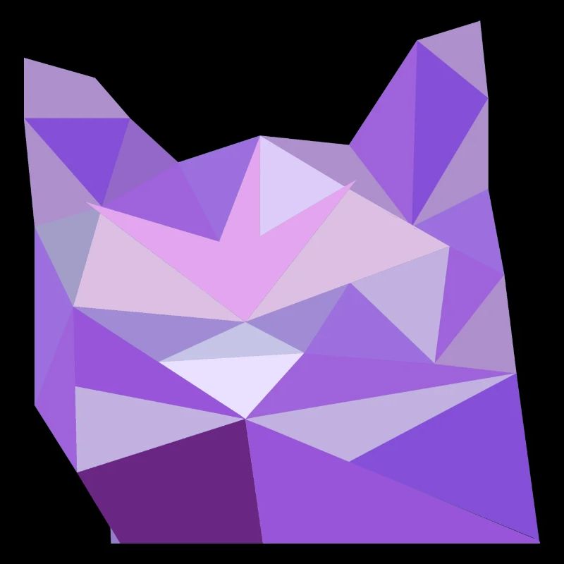 Katze niedrig poly pink