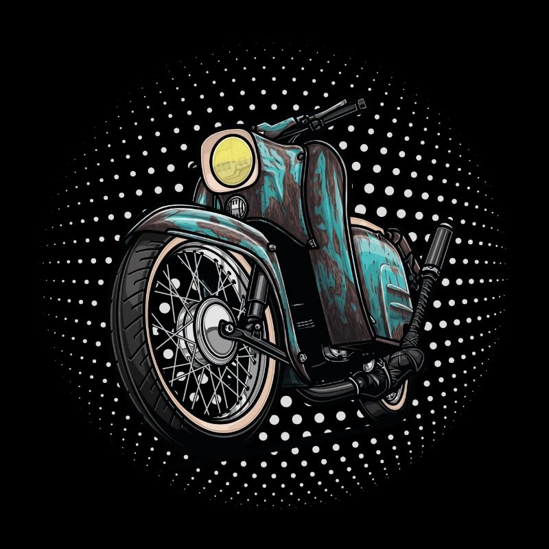 Schwalbe Tuning (turquoise / rust) // Illustration