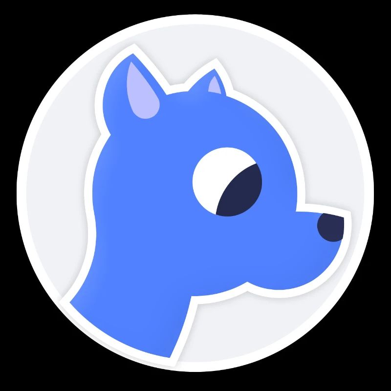 Kuscheliger blauer Hund / Drache