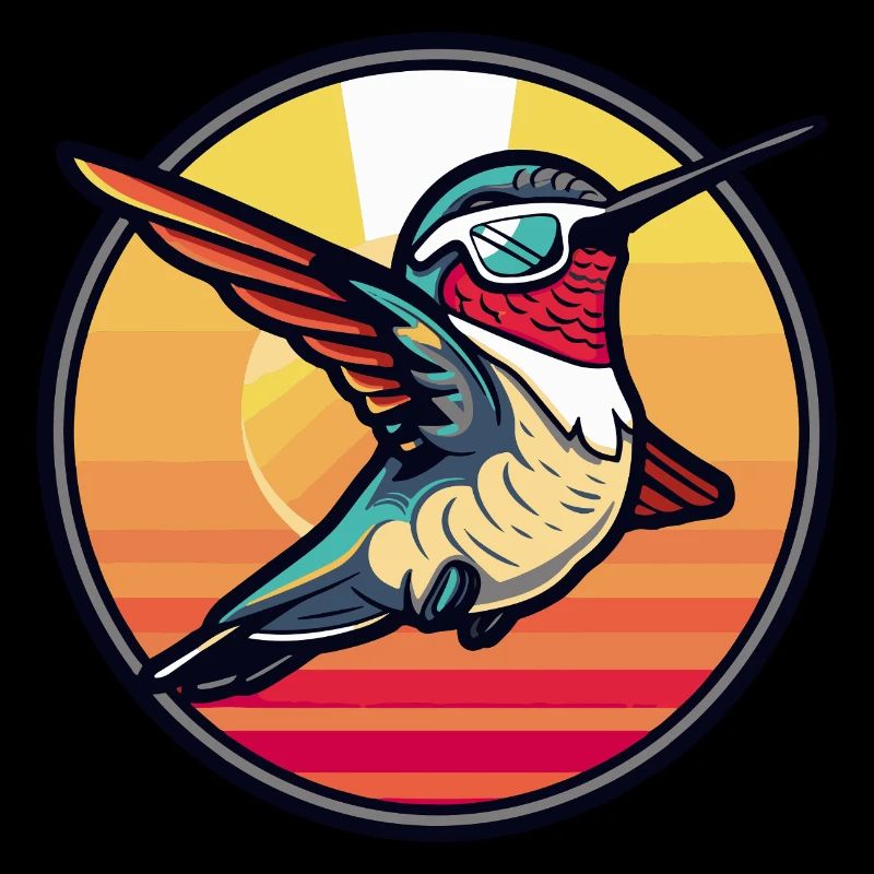 Kolibri Vogel Cool Comic