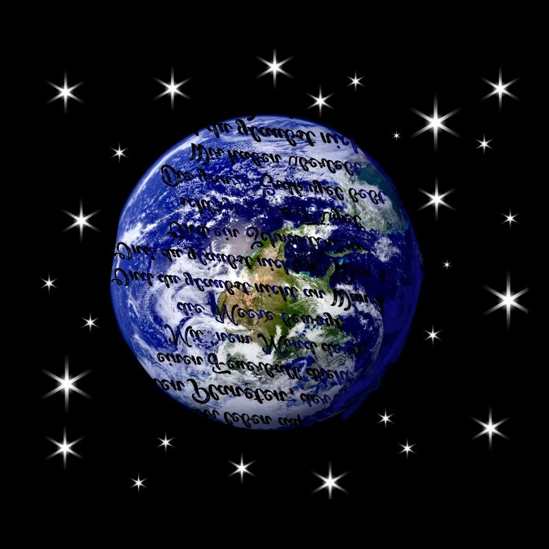 Planète, Terre, Planète bleue, étoiles, espace
