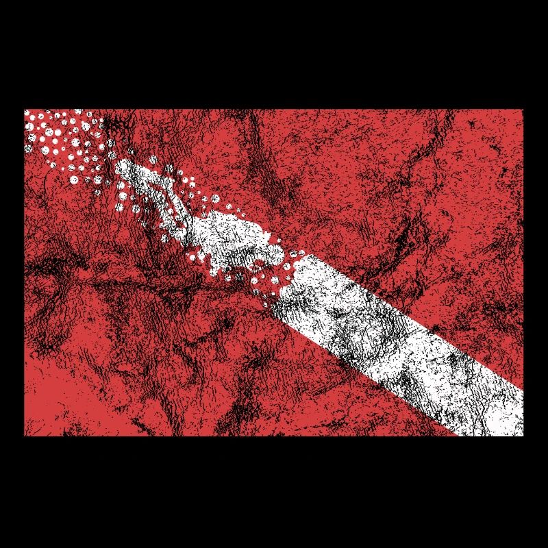 Diver flag underwater diving gift