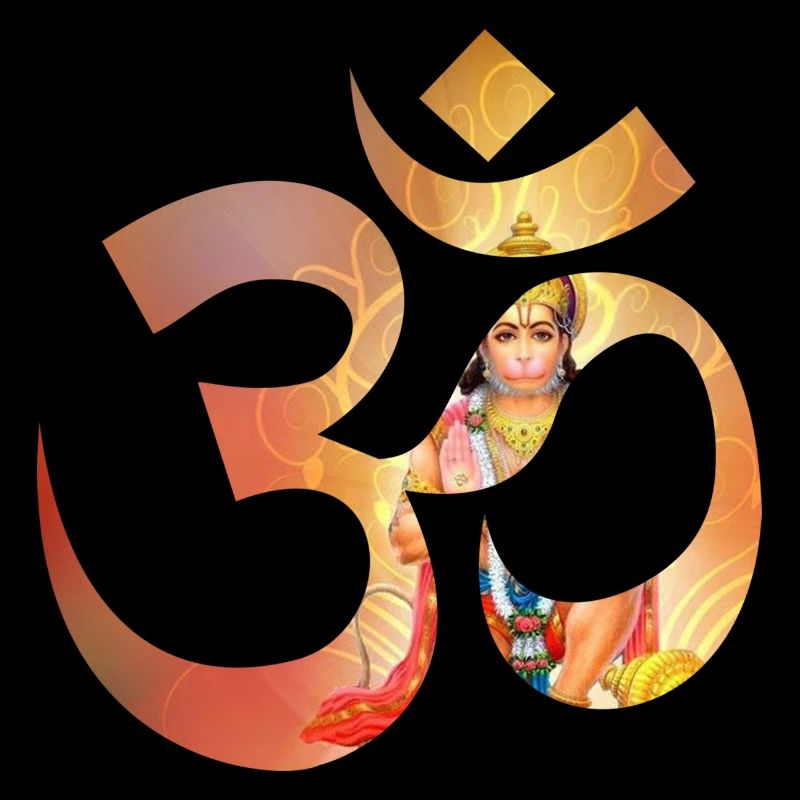 Om Hanuman coloré