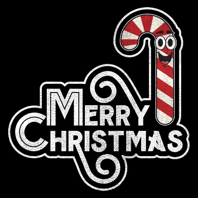 Funny Comic Art Candy Cane Graphic Christmas Gift