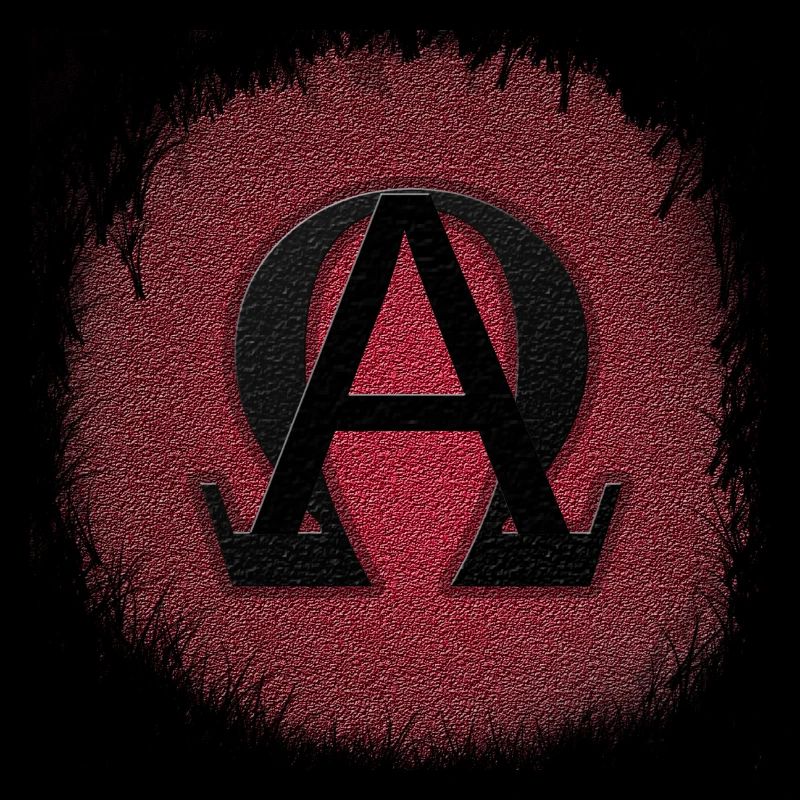 ALPHA UND OMEGA, GRIECHISCHES SYMBOL TYPOGRAPHIE