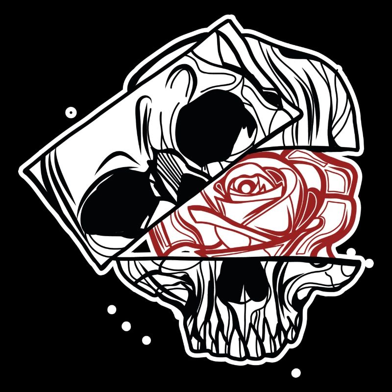 Skull & Rose // Schädel // Illustration
