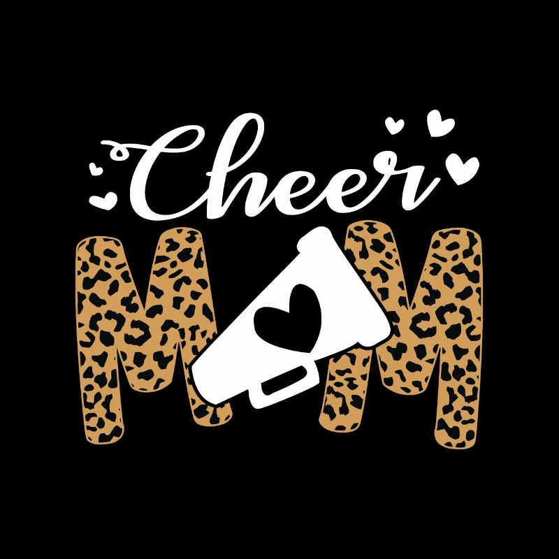 Cheer Mom Leopard Messy Bun Cheerleader Bleached