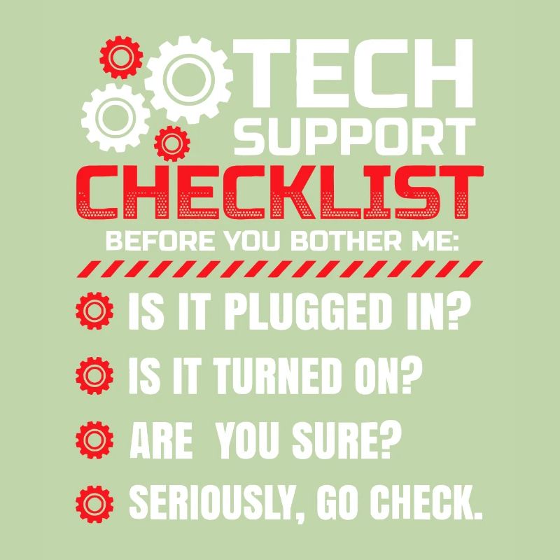 Helpdesk de liste de contrôle du support technique amusant