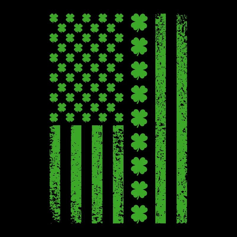 Irish American Shamrock Flag St Patricks Paddy