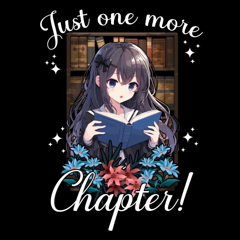 Juste un chapitre de plus Anime Girl Reading Book