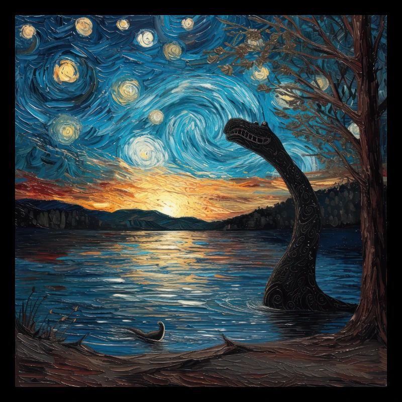 Monstre du Loch Ness, Nessie, Van Gogh, Nuit étoilée