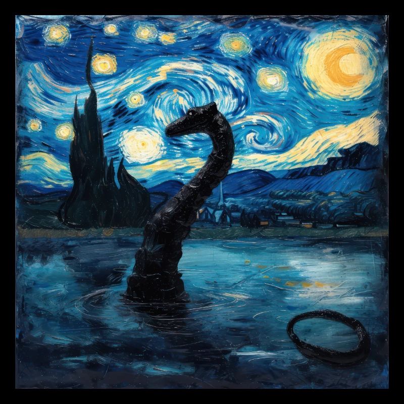 Monstre du Loch Ness, Nessie, Van Gogh, Nuit étoilée
