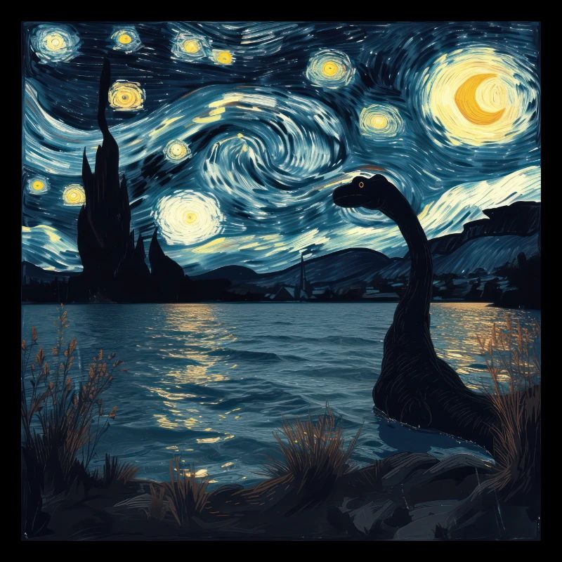 Monstre du Loch Ness, Nessie, Van Gogh, Nuit étoilée