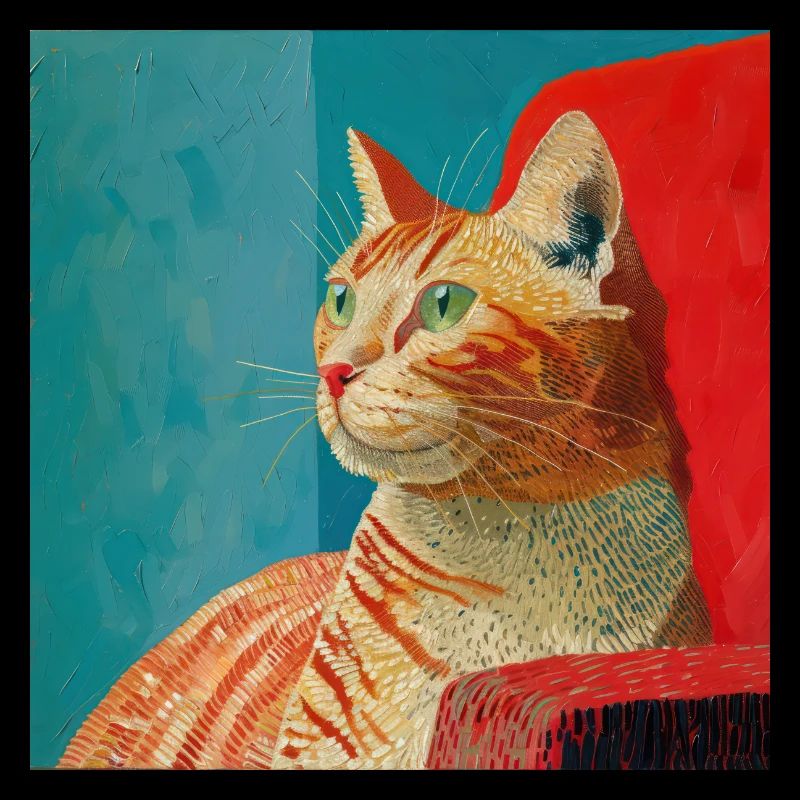 Chat, motif chat, pop art, cadeau, idée cadeau