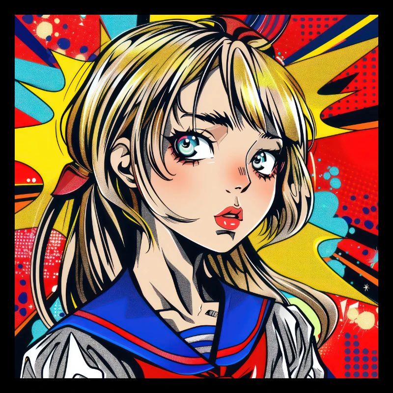 anime, mädchen, retro, waifu, japan