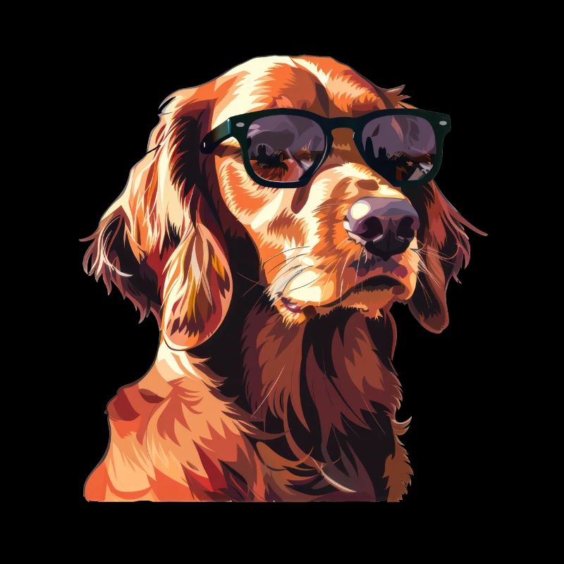 Irish Setter, Dog, Sunglasses, Summer
