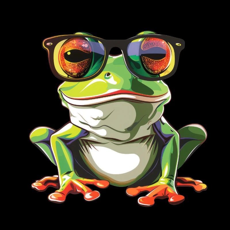 grenouille, grenouilles, lunettes de soleil, été, cadeau