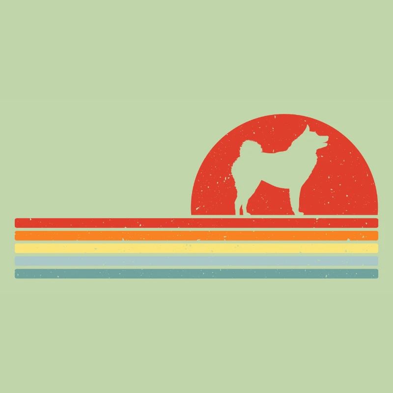 Finnischer Spitz Retro Vintage
