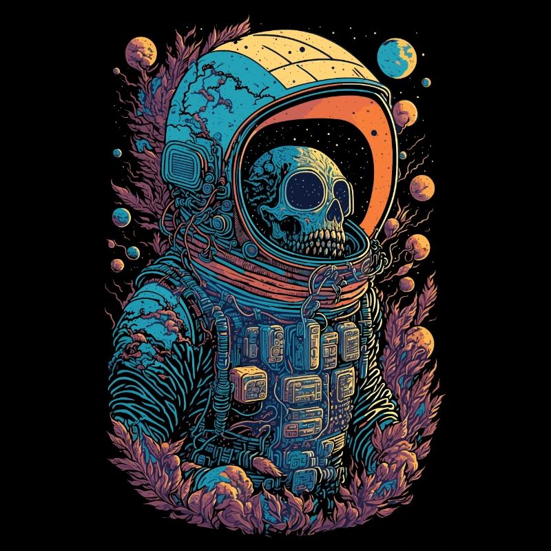 Illustration d’astronaute squelette