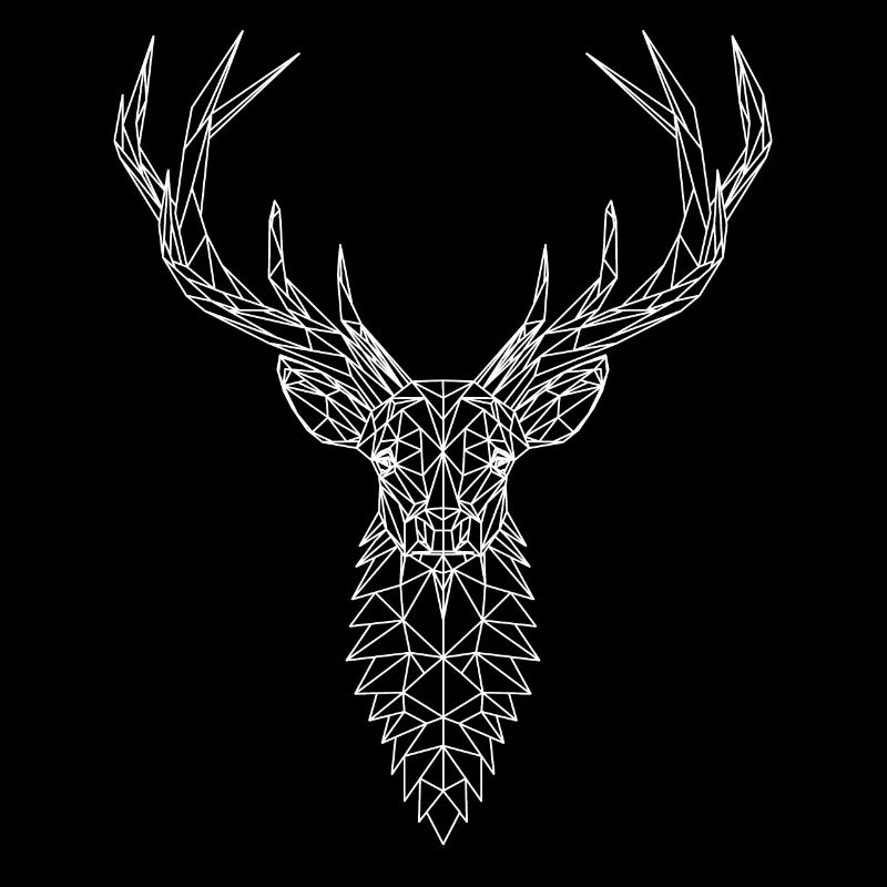 Hirsch Geometry T-Shirt - Polygon Art Deer - Orig