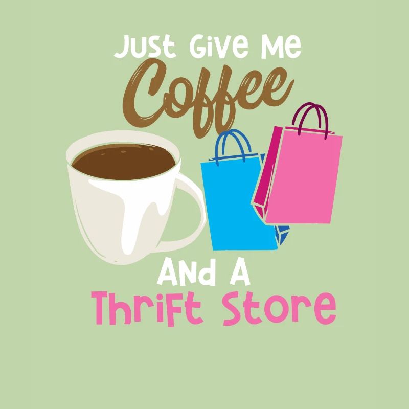 Kaffee und ein Secondhandladen