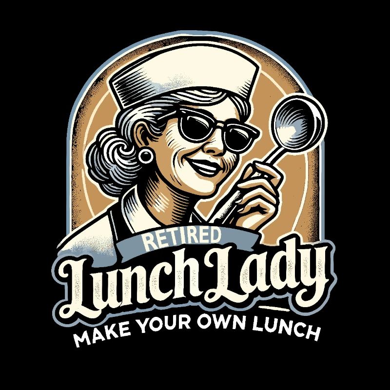 Lunch Lady im Ruhestand Machen Sie Ihr eigenes