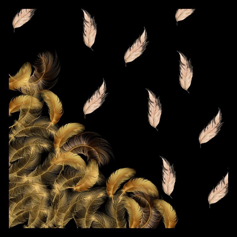 Falling Feathers in natural cream brown gold white