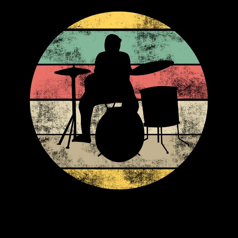 Retro drums vintage drummer