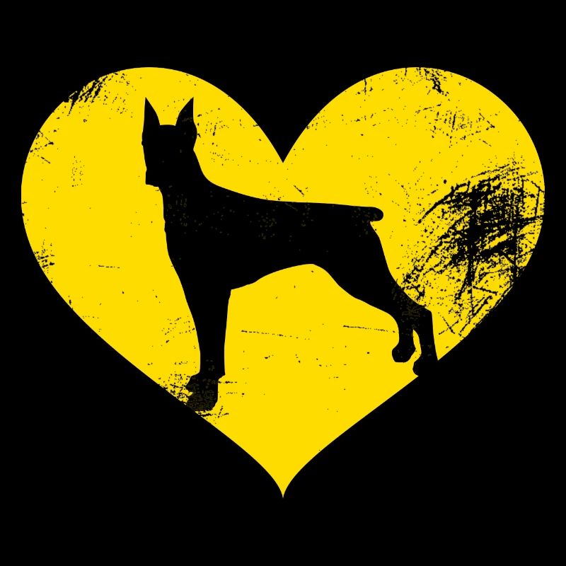 Doberman super cute heart image