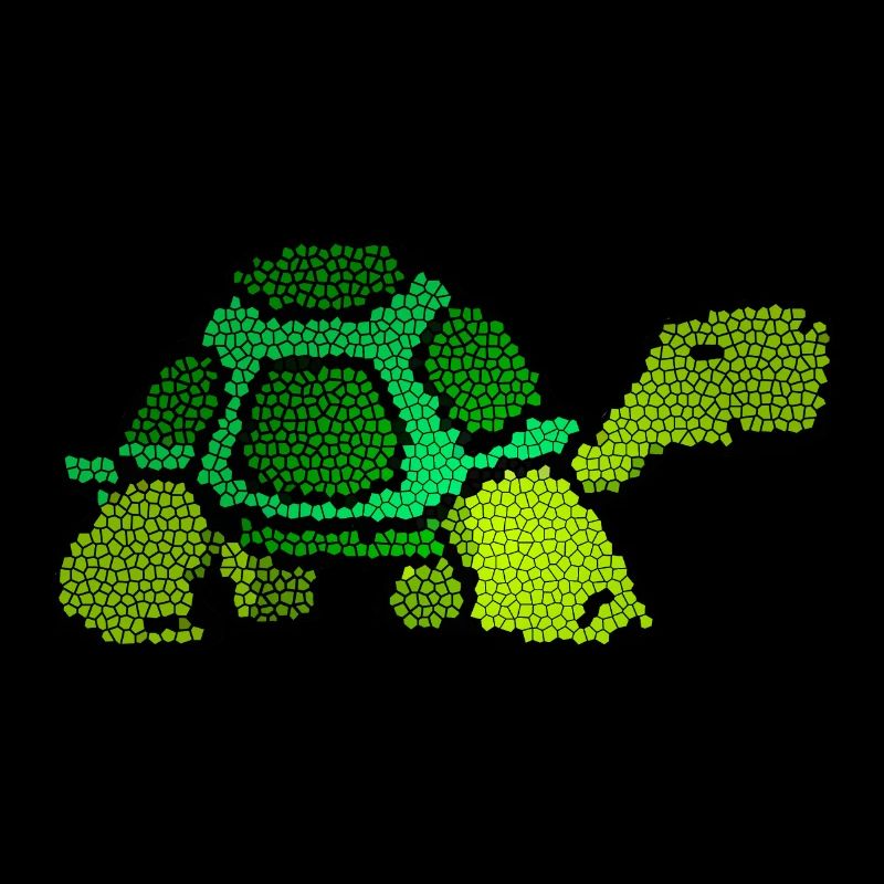 Conception de modèle de mosaïque colorée tortue / tortue