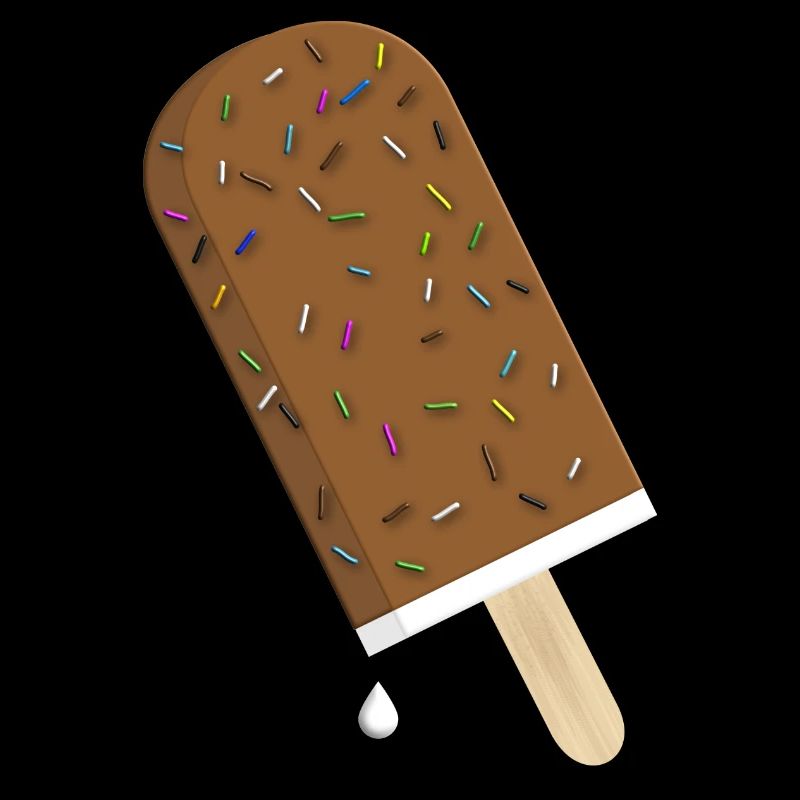 Ice lolly chocolate with crumble