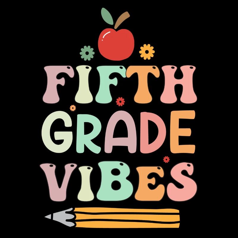 Fifth Grade Vibes - 5th Grade Team Retro 1st Day