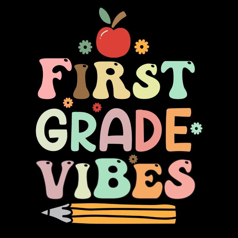 Terug naar school First Grade Vibes Student Teacher