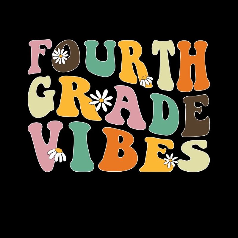 Fourth Grade Vibes - 4th Grade Team Retro 1st Day