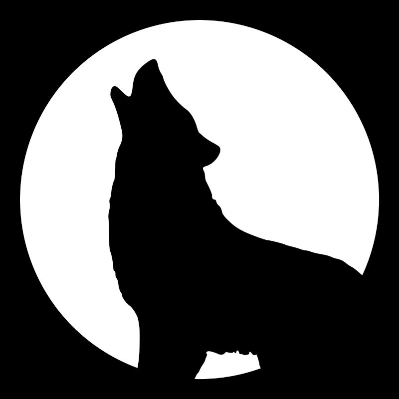 Howling wolf moon full moon night